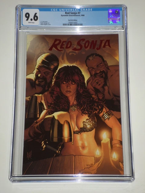 Red Sonja 7 (2006, Dynamite) CGC 9.6 Red Foil Edition Adam Hughes Cover