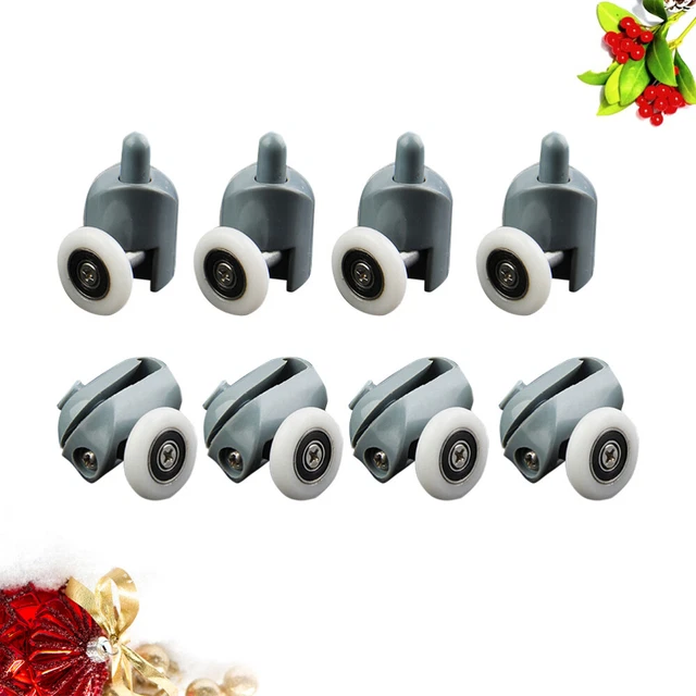 12 PCS Rouleau De Porte De Salle De Bain Roues De Porte De Douche Composant