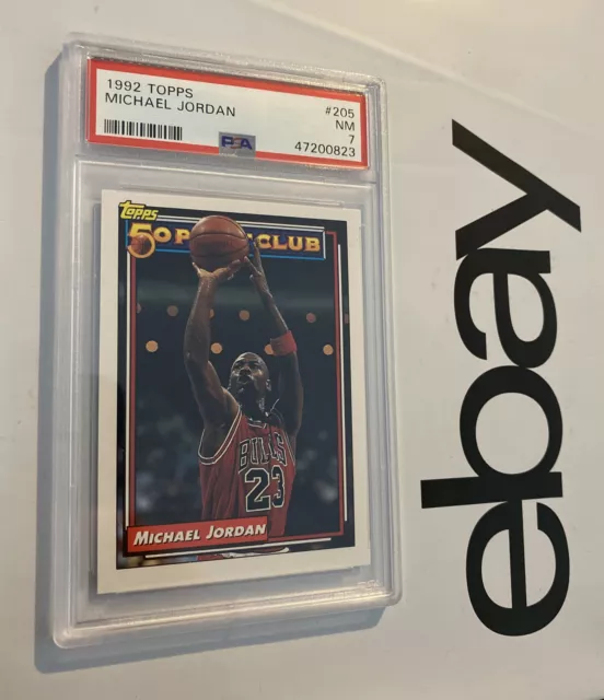 Michael Jordan PSA 7 Topps Collector 1992 #205 Chicago Bulls INVEST Last Dance