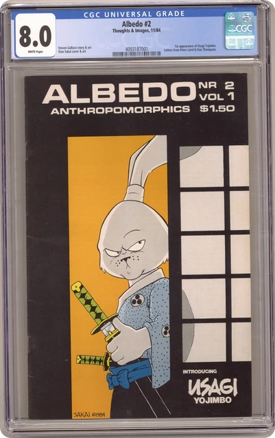 Albedo #2 CGC 8.0 1984 4093187001 1st app. Usagi Yojimbo