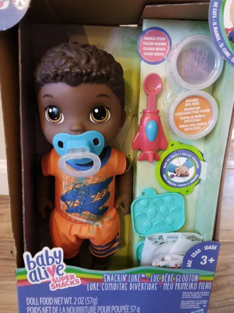 Baby Alive Snackin LUKE DOLL RARE NEW IN BOX