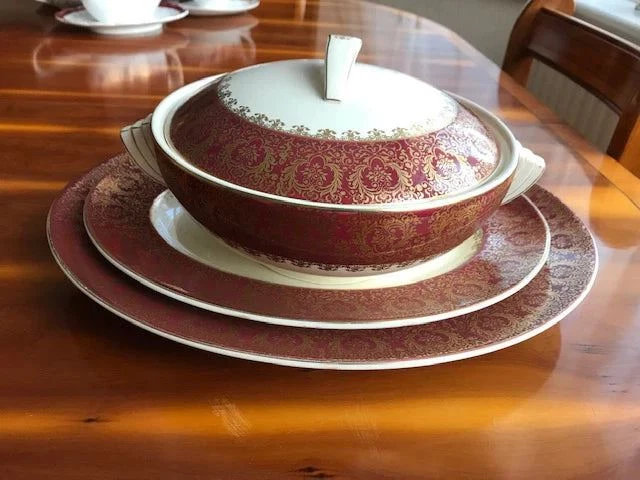 Piatti Da Cena Vintage Wedgwood & Co Srl Servizio Tureen E Piatti Anni '50