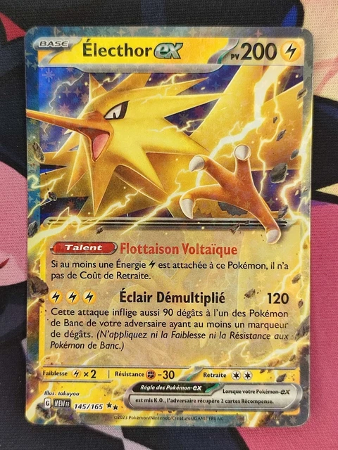 Coffret De 10 Cartes Pokémon Françaises Électhor Ex 145/165 - Myboost X Écarlate Et Violet 3.5-151 - Cartes Neuves Certifiées Originales