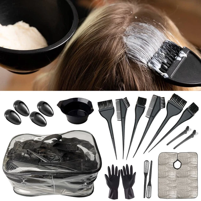 Haarfärbe-Set 2-teilig - Schale & Pinsel In Rot, Für Salon Oder Heimgebrauch