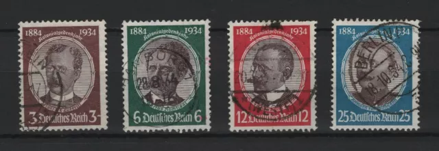 1934 Deutsches Reich aus Mi. 540-543 Einzelmarken postfrisch ** oder gestempelt