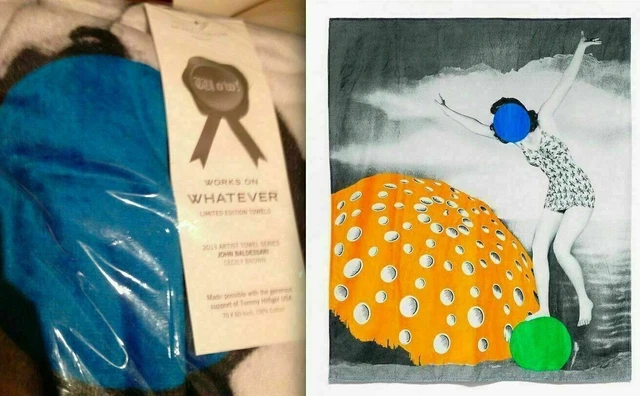 JOHN BALDESSARI LIMITED EDITION TOWEL Beach Print Signed in Plate SOLD OUT NEW! JOHN BALDESSARI LIMITED EDITION TOWEL Beach Print Signed in Plate SOLD OUT NEW!