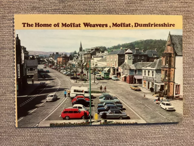 Vintage Postcard - High Street, Moffat, Dumfriesshire