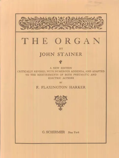The Organ Songbook 1967 John Stainer Harker Schirmer #748 Pneumatic & Electric