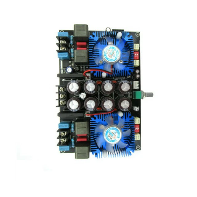 Amplificateur Audio Voiture 3800W - 2 Canaux, Puissance RMS 1300W à 2 Ohms - Boîtier Métal, Filtre Passe-bas, LED - Pour Caisson De Basses