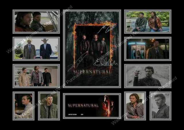 Supernatural Signed Cast Season 13  Autographed A4 Photo Print Memorabilia