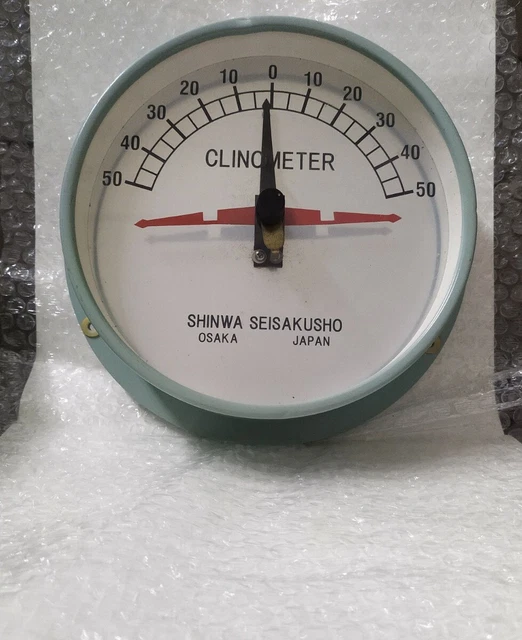 Shinwa Seisakusho Co. Original Marine Ship Round Wall Clinometer Style Nautical