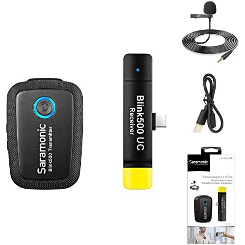 Blink 500 B5 TX+RX 2.4GHz Micro-Wireless Lavalier System w/USB-C Dual-Receive...