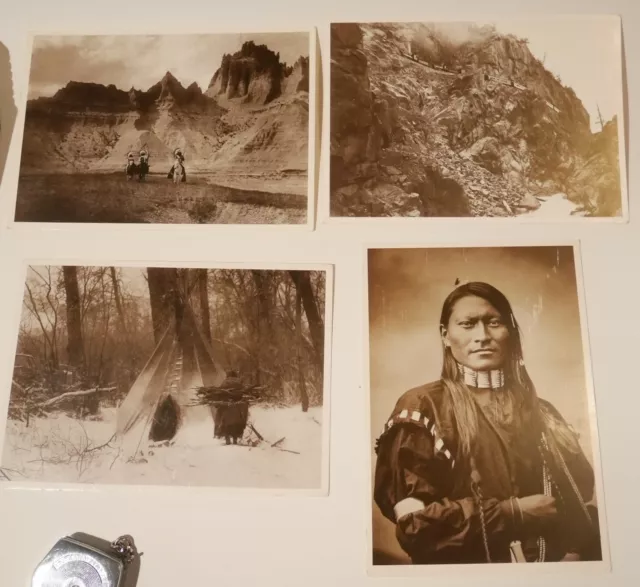 Vintage 1990 Edward S. Curtis Native American Postcard Lot AZUSA Post Card