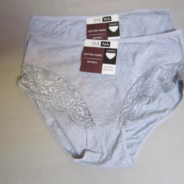 LINGERIE LOT de 2 SLIPS/CULOTTES 95% COTON T46/48 SOUS VETEMENT FEMME NEUF (1) 2