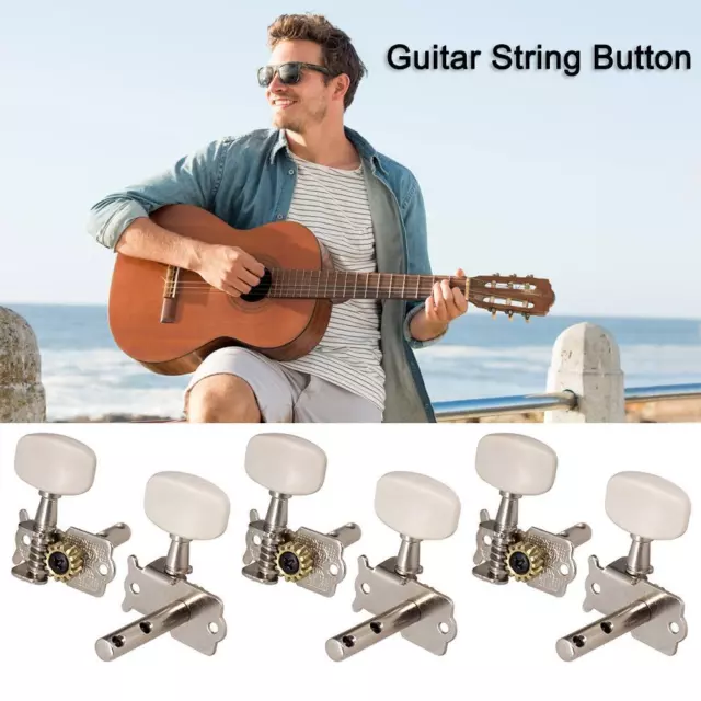 6pcs Acoustic Guitar 3L 3R Open String Button Tuning Key Tuner Pegs Knobs