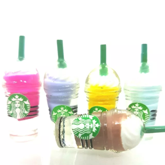 Doll House Accessories - 2 Mini Starbucks Drinking Containers Set 1