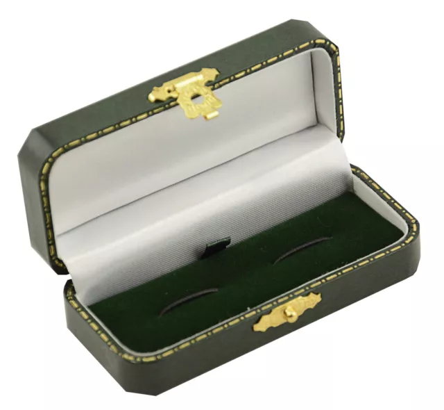 Jewellers Luxury Antique Style Leatherette Cufflink Box - Jewellery Box Supplier