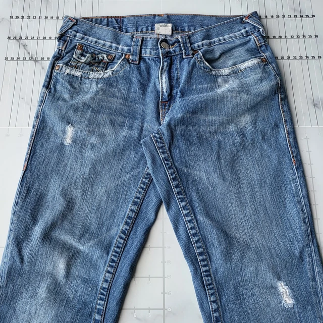 True Religion Jeans 32x32 Mens USA Blue Pants Joey Flared Flaps Spiral Tag 32x34 True Religion Jeans 32x32 Mens USA Blue Pants Joey Flared Flaps Spiral Tag 32x34