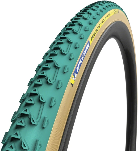 NEW Michelin Power Cyclocross Jet Tire - 700 x 33 Tubular Folding Green/Tan