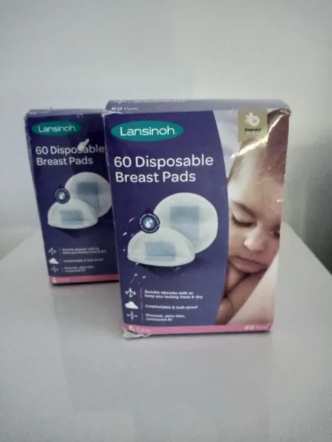 Paquete de 60 almohadillas desechables Lansinoh para madres lactantes/amamantantes