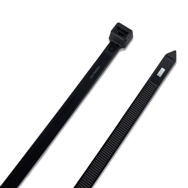 Cable Zip Ties 18 Inch Length 0.3 Inch Wide 130 lb (Black/White) - 100 Pack