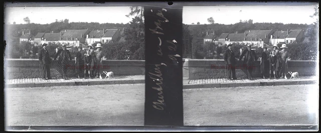 France Chantilly Photo NEGATIF Stereo Plaque de verre VR11r  
