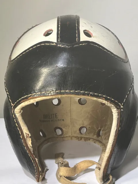 Antique 1930's or 40's Draper & Maynard Model DH40 Wing Tip Football Helmet Rare