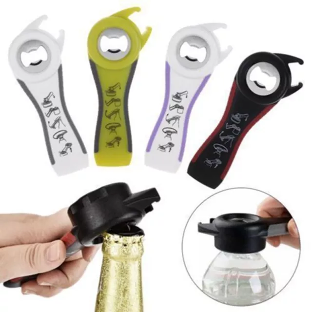 All In One Bottle Opener Jar Can Kitchen Manual Tool Gadget Multi function New