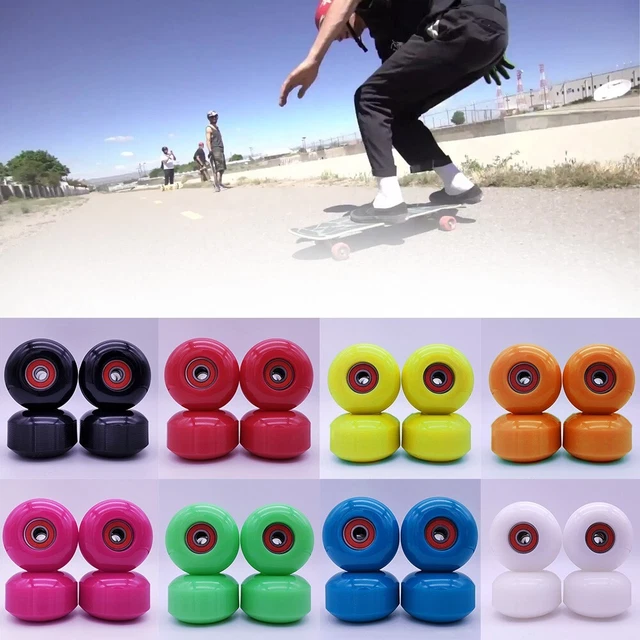 Experience the Difference 4 pcs 52x32mm Soft Longboard Wheels + ABEC9 Bearing