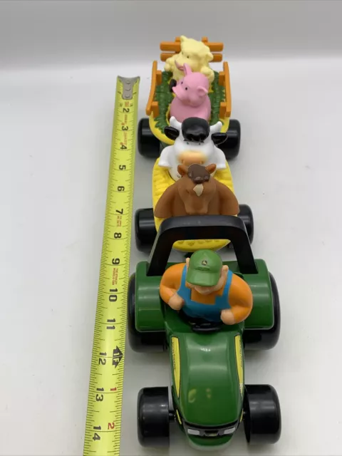 John Deere Old MacDonald Push Tractor with Farmer and Animals Musical WORKS 2