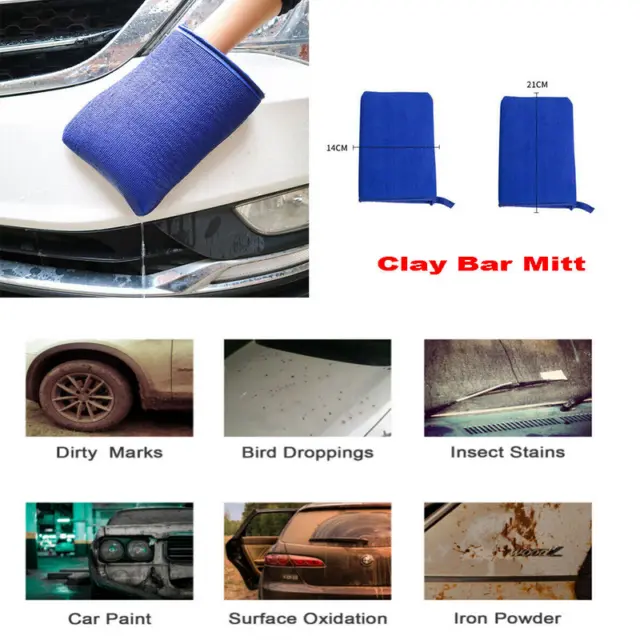 Clay Bar Microfibre Mitt Cloth Towel Auto Car Detailing Cleaning Cloth 21*14cm
