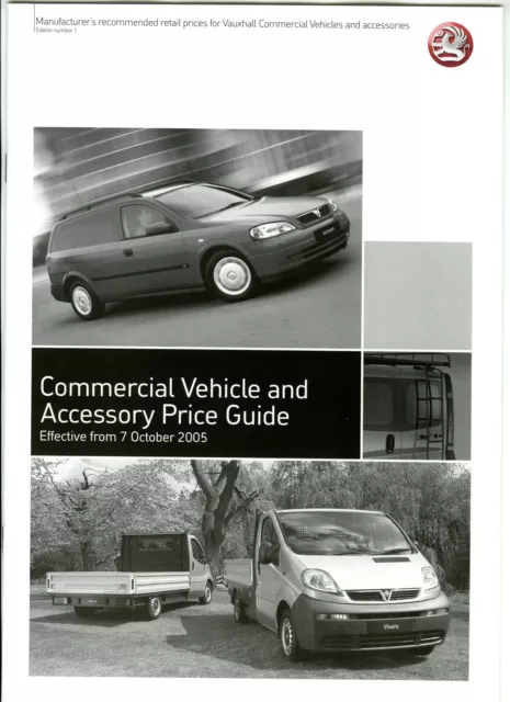 Vauxhall Van Price Guide 7th Oct 2005, Corsavan, Astra, Combo, Vivaro, Monvano