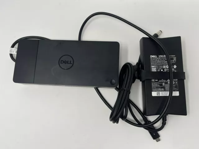 Dell WD19S Docking Station + Official 130W Power Supply & UK Mains Lead