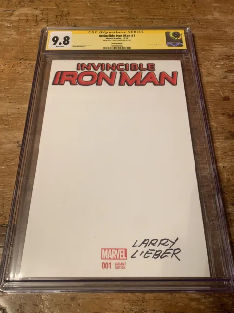 Invincible Iron Man #1 Blank Sketch Cover CGC SS 9.8 Signed Larry Lieber