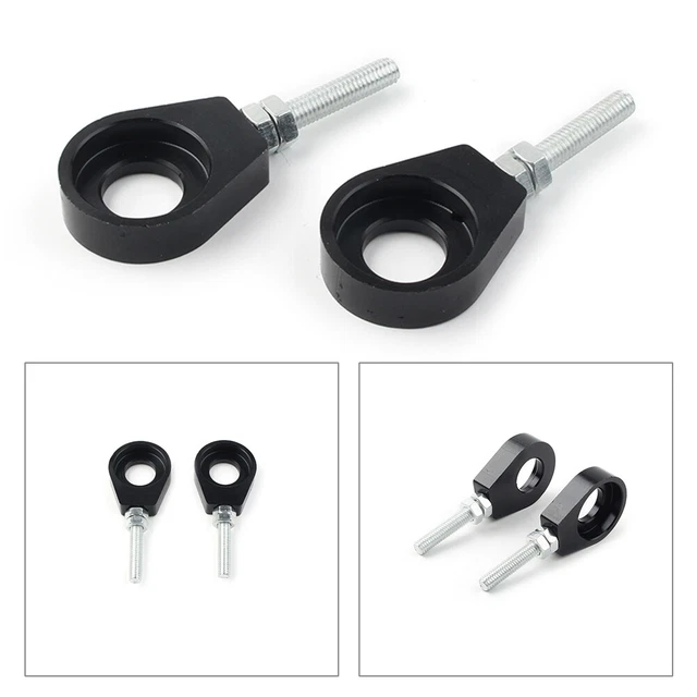 2Pcs Black 15mm Chain Adjuster Tensioner Block Fit Dirt Bike Quad ATV CRF50 SSR