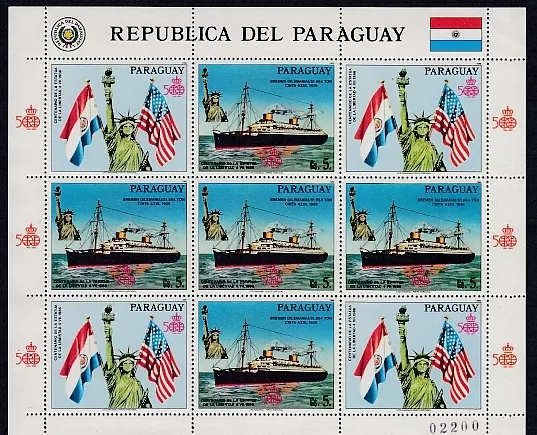 Ships Paraguay 4009 Sheetlet (MNH)
