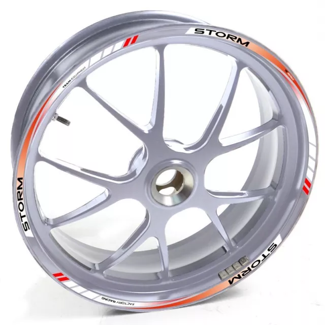 ESES Pegatina llanta Benelli plata Tornado Rojo Blanco adhesivo cintas vinilo