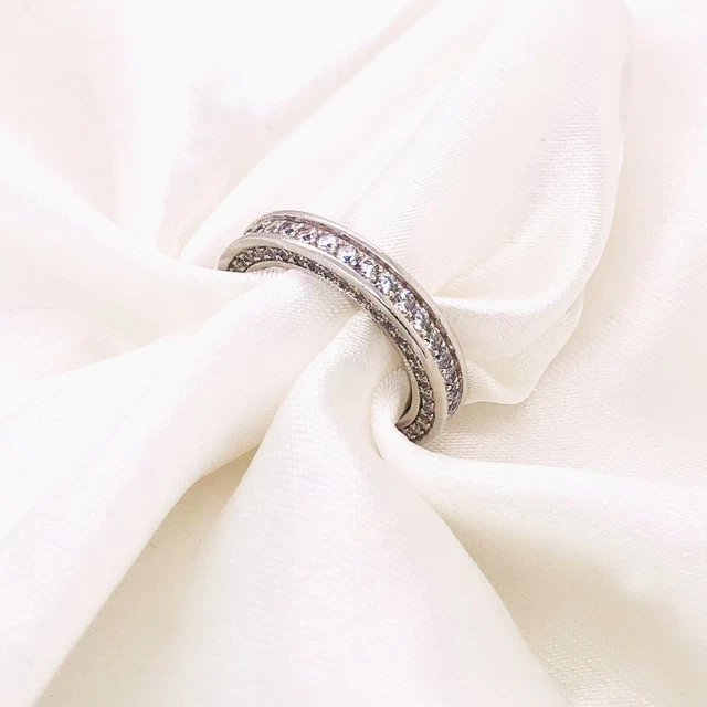 925 Argent Zircone Bague Femme Mariage Fiançailles Bijoux Bague Anneau