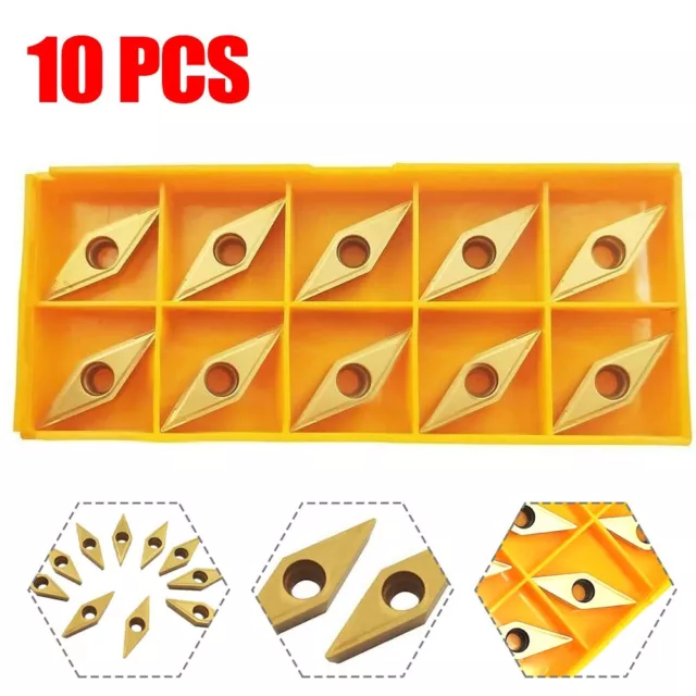 10pcs VCMT160404 Insert Indexable Lathe Turning Tool Carbide Inserts Set Newest