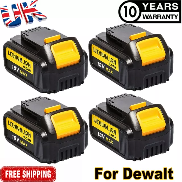 For Dewalt DCB184 XR 18V 6.0/5.0/4.0AH Li-Ion Slide Battery DCB181 DCD785 DCB200