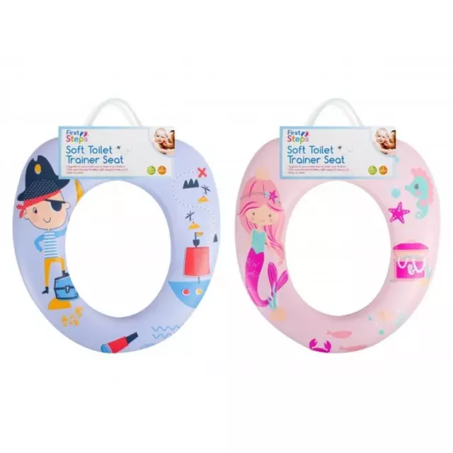 Kids Trainer Soft Padded Toilet Seat Toddler Potty Pee Training Children Baby