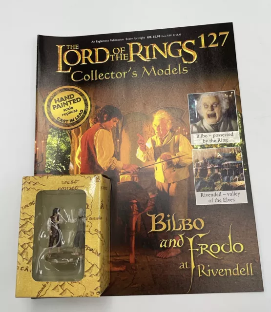 Eaglemoss Lord Of The Rings Lead Figure & Mag #127 Bilbo And Frodo At Rivendell