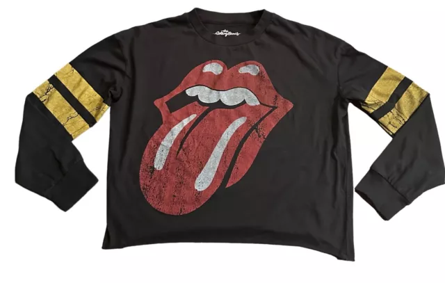 Rolling Stones T Shirt Cropped Adult Medium