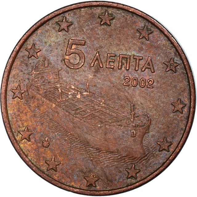 [#1315357] Coin, Greece, 5 Euro Cent, 2002