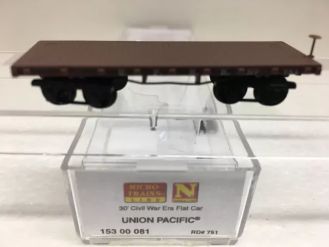 N Scale Micro Trains MTL 153 00 081 Union Pacific UPRR 751 CWE Flat Car