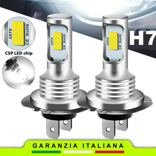 Coppia Lampade H7 LED 6000K 2 LAMPADINE CANBUS per fari Auto Moto LUCE BIANCA LM