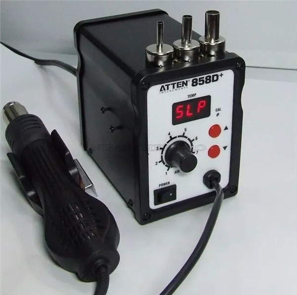 220V Rework Station AT858D+ New Soldering Atten Hot Air Gun tk