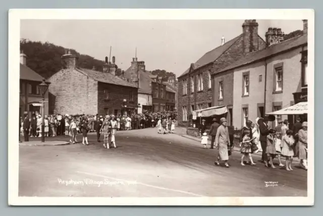 Heysham Village Square RPPC Lancashire England Antique Real Photo~1930s