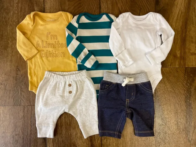 Carters Baby Boy Newborn Outfits Pants Shirts Bodysuits Clothes Fall Winter Lot