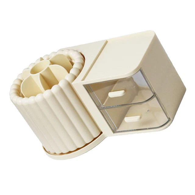 Portapenne In Legno Di Kiri Con Cassetto - Organizer Da Scrivania Elegante E Funzionale - Foto 4